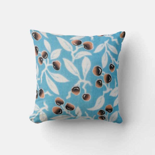 Vintage Japansk textil, Nöt Mönster Kudde (Framsida)