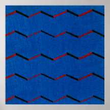 Vintage Japansk Textil Träblocktryck Poster