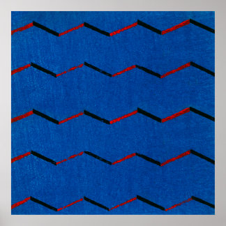 Vintage Japansk Textil Träblocktryck Poster