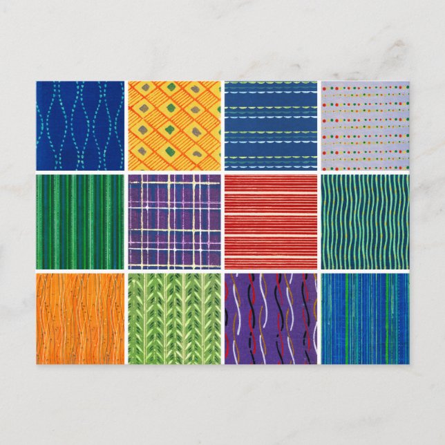 Vintage Japansk träskläder Textilier Vykort (Framsida)