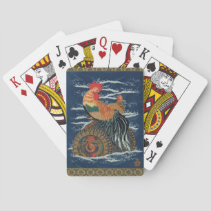 Vintage Japansk Tupp Höna Drak Konst Casinokort