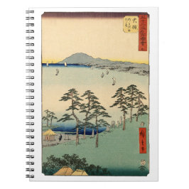 Vintage Japansk Ukiyo-e Flytande World Woodblock Anteckningsbok