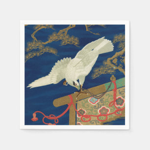 Vintage Japansk Vit Hök Art G.A. Audsley Pappersservett
