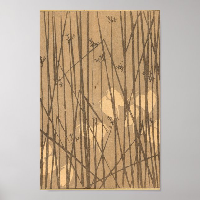 Vintage Japansk Wall Art Bamboo Poster (Framsidan)