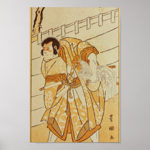 Vintage Japansk Wall Art Man Poster