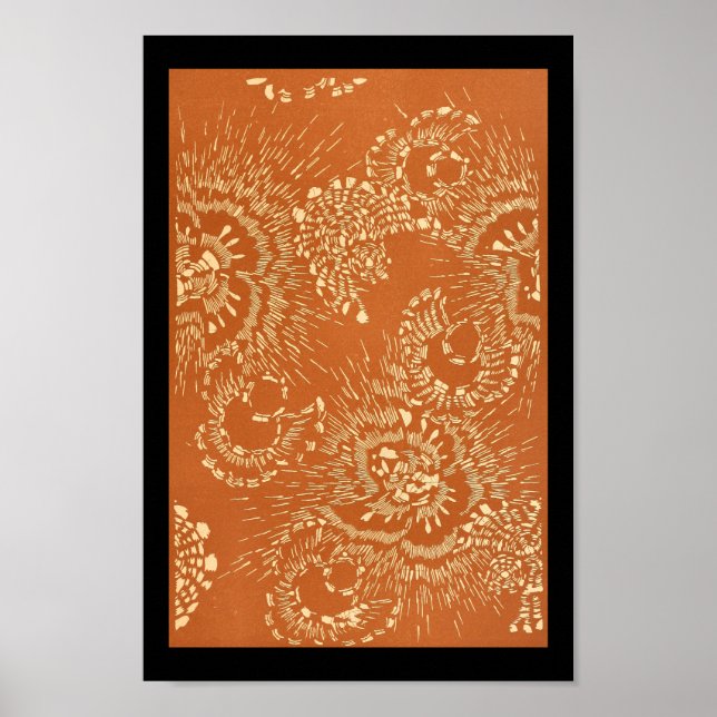 Vintage Japansk Wall Art Red Poster (Framsidan)