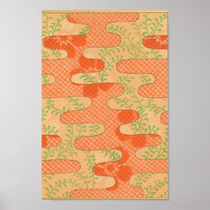 Vintage Japansk Wall Art Red Poster