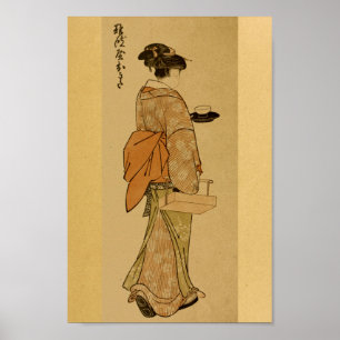 Vintage Japansk Wall Art Tea Poster