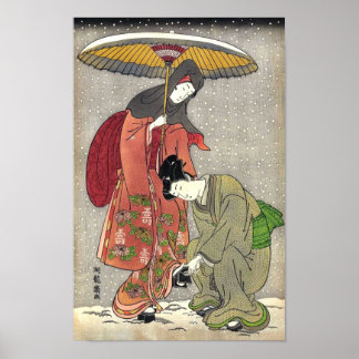 Vintage japanska bilder Poster