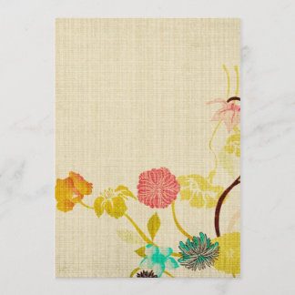 Vintage japanska blommor Inbjudan