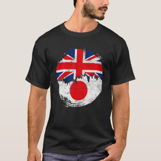 Vintage Japanska British Flagga Roots Japan Distre T Shirt