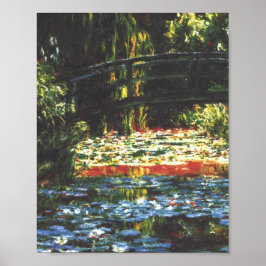 Vintage Japanska bryggan i Giverny Claude Monet Poster