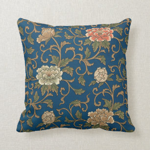 Vintage Japanska Chrysanthemum Kudde