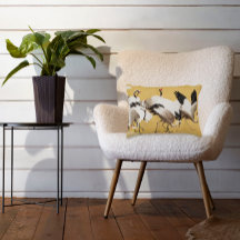 Vintage Japanska Crane Bird Flocks