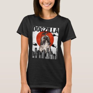 Vintage Japanska Dogzilla Lhasa Apsos T Shirt