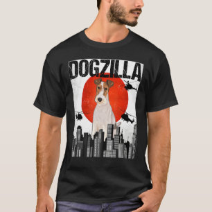 Vintage Japanska Dogzilla Wire Fox Terrier T Shirt