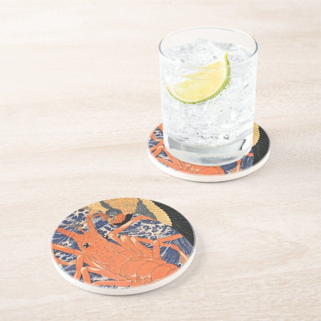 Vintage Japanska loster och fåglar Underlägg (Sidan)