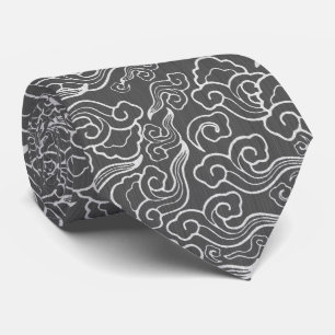 Vintage japanska moln, grafit-Grått/Grått Slips
