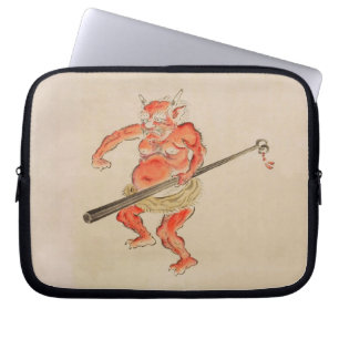 Vintage Japanska Oni Yokai Laptop Fodral