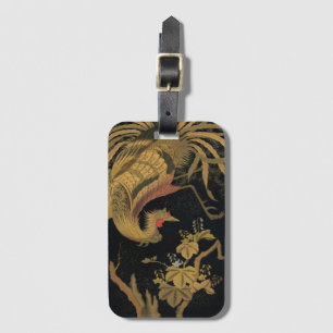 Vintage Japanska Phoenix Gold Black Bird Bagagebricka