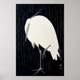 Vintage Japanska Stil Art Crane Bird Poster