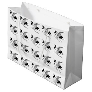 Vintage Japanska Teckning i Crane