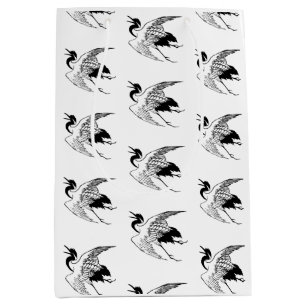 Vintage Japanska Teckning i Crane