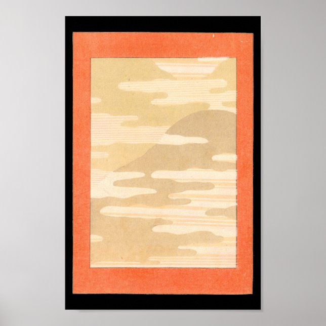 Vintage japanska väggkonsbergen poster (Framsidan)