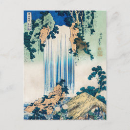 Vintage Japanska Woodblock Yoro Waterfall Mino Vykort