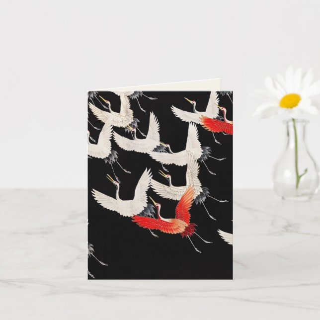 Vintage Japanskt Kimono-designkort Kort (Liten växt)