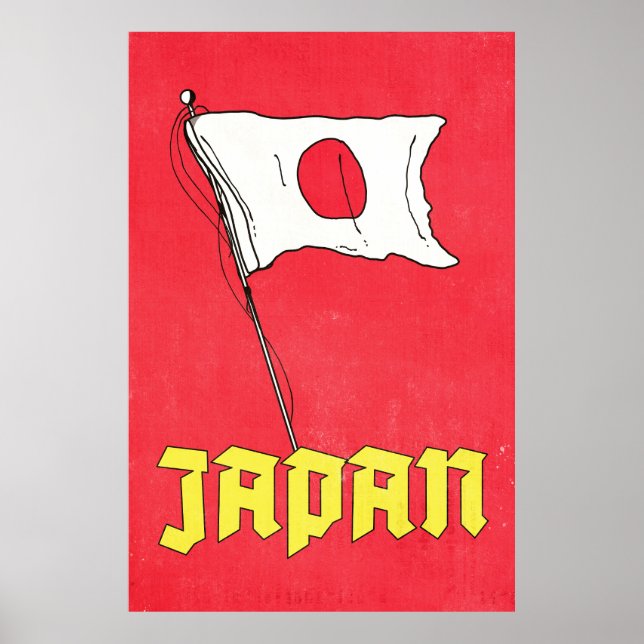 Vintage Japanskt Resaaffisch Poster (Framsidan)