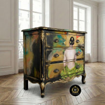 Vintage Japanskt Woman Decoupage-vävnadspapper