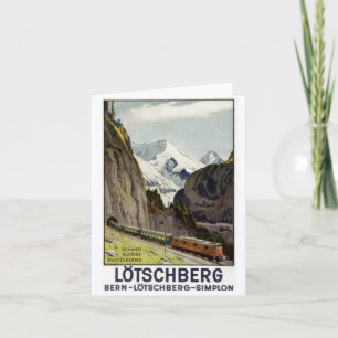 Vintage järnvägsresa i Schweiz Kort