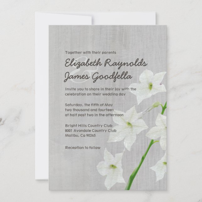 Vintage Jasmine-inbjudan Inbjudningar (Framsida)