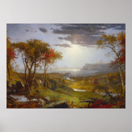 Vintage Jasper Cropsey Autumn på Hudson River Poster