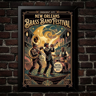 Vintage Jazz 1930s Konstaffisch Poster