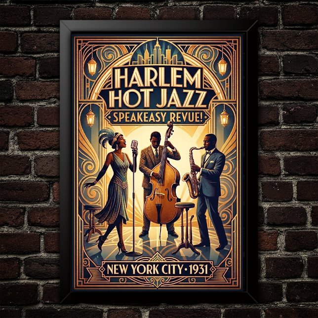 Vintage Jazz 1930s Konstaffisch Poster (Skapare uppladdad)