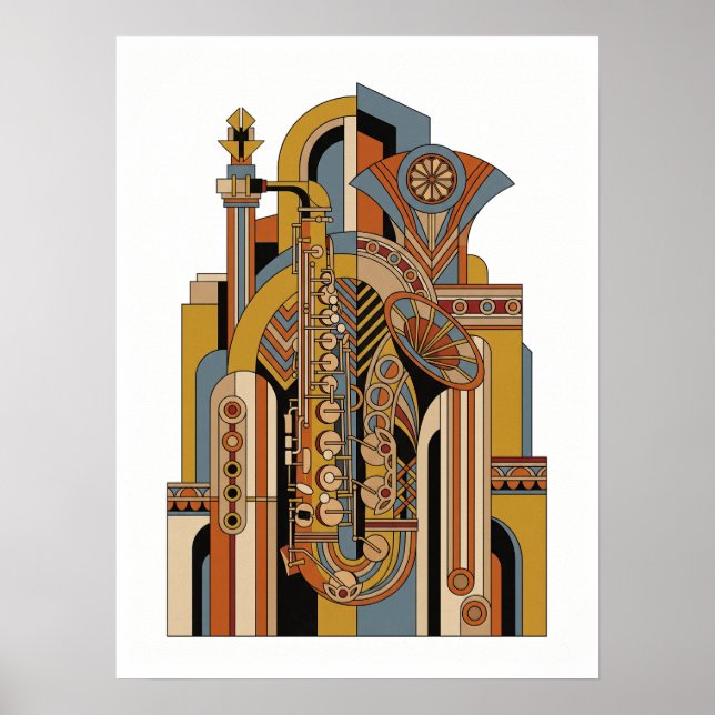 Vintage Jazz-affisch Poster (Framsidan)