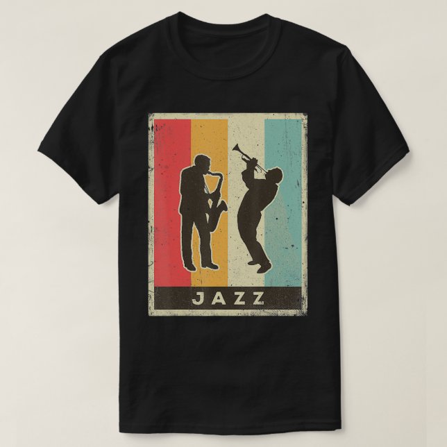 Vintage Jazz Retro T Shirt (Design framsida)