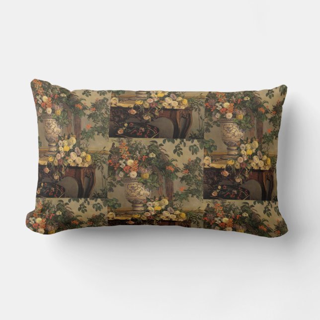 Vintage Jean Frederic Bazille Flowers Lumbarkudde (Framsida)