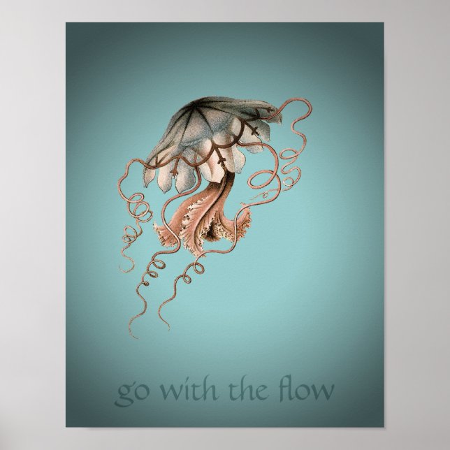 Vintage Jellyfish Poster (Framsidan)