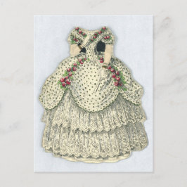 Vintage Jenny Lind Papper Doll-vykort Vykort