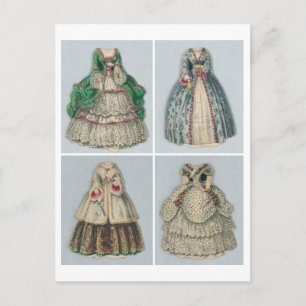 Vintage Jenny Lind Papper Dolls vykort