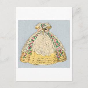 Vintage Jenny Lind Pappersdocka Postkort Vykort