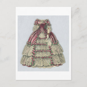 Vintage Jenny Lind pappersdocka vykort