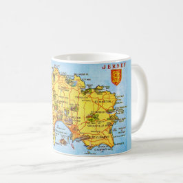 Vintage Jersey Map Kaffemugg