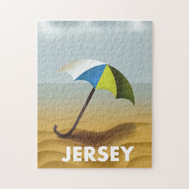 Vintage Jersey-reseaffisch. Pussel (Vertikal)