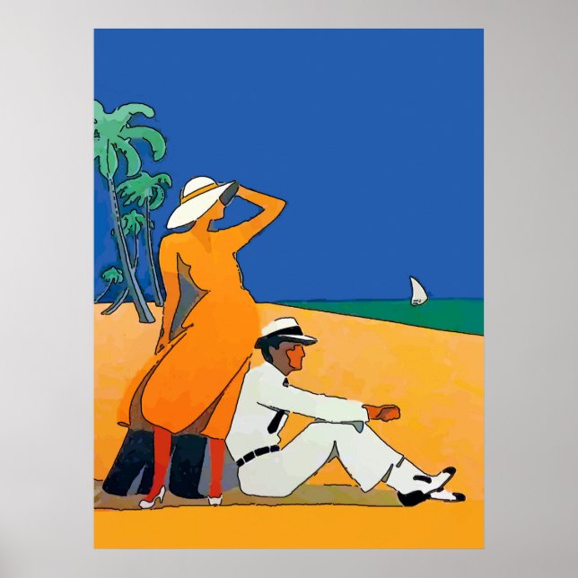 Vintage Jersey Shore, Beach Poster (Framsidan)