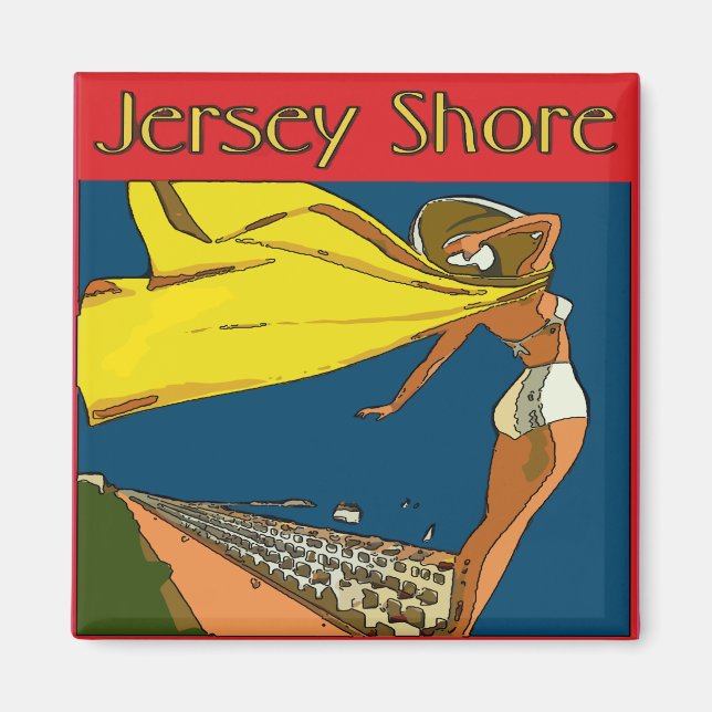 Vintage Jersey Shore Magnet (Framsidan)