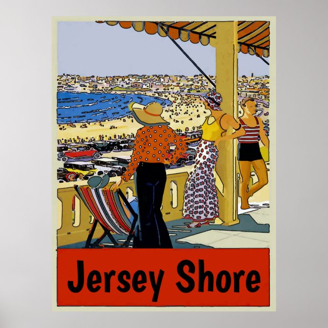 Vintage Jersey Shore Poster (Framsidan)